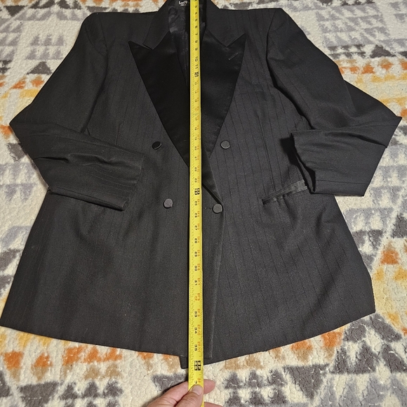 Lord West NY Black Double Breasted Tuxedo Ensemble Size 44L Made In The USA - Picture 13 of 16